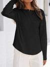 Solid Ribbed Knit Henley Shirts - Fisoew