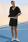 Women's Black Sporty Knit 2-Piece Outfit Fisoew - Fisoew