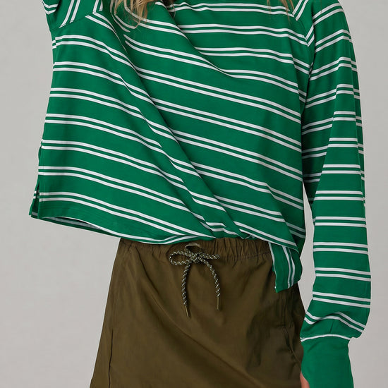 Soft Striped Long Sleeve T Shirt - Fisoew