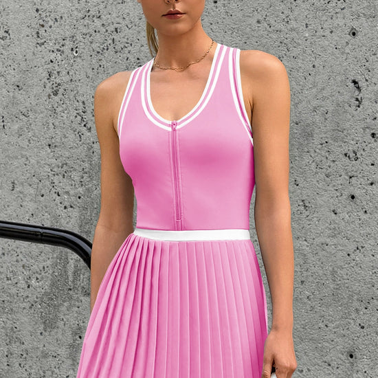 Fisoew Women's Pink Tennis Mini Dress - Fisoew