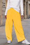 Casual Solid Hight Waist Wide Leg Pants