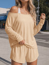 Off Shoulder Tops With Short Solid Sets