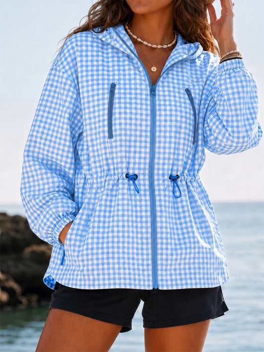 Windbreaker Waterproof Lightweight Hooded Outdoor Jacket - Fisoew