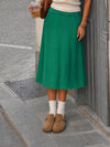 Ruffle Hem With Pocket Hight Waist Skirts