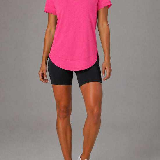 Crew Hem Solid Short Sleeve T-Shirts - Fisoew