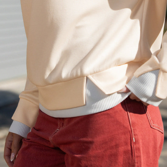 Faux Layered Oversized Sweatshirts - Fisoew