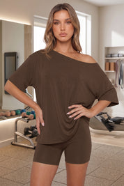 Coffee Womens Trendy 2 Piece Sets Fisoew