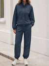 Windbreaker Jacket With Elastic Waist Pants Set