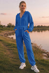 Zip Up Hoodie With Jogger One Piece Jumpsuits - Fisoew