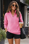Mock Turtleneck Half Zip Sweatshirts - Fisoew
