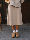 Ruffle Hem With Pocket Hight Waist Skirts