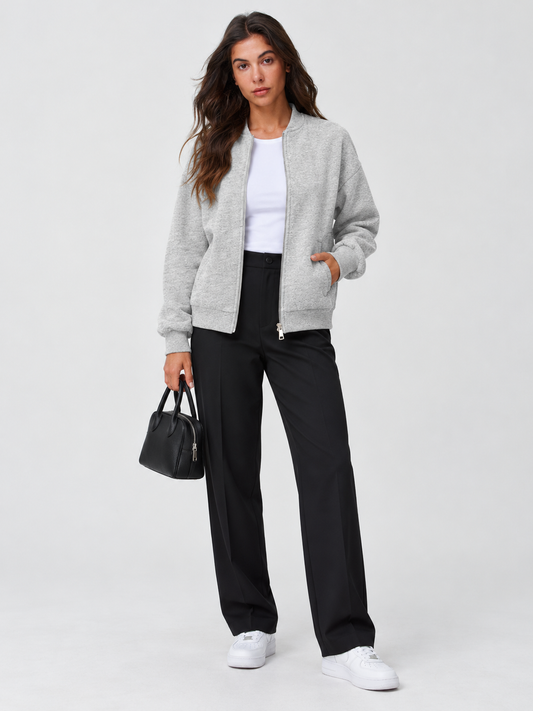Zip Up With Pockets Long Sleeve Jackets