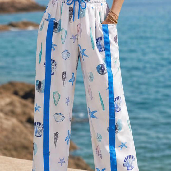 High Waisted Drawstring Elastic Sweatpants - Fisoew