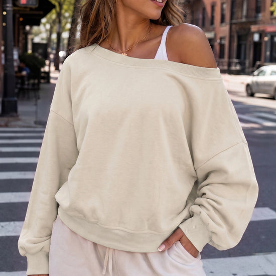 Reversible Wrap Long Sleeve Sweatshirt - Fisoew