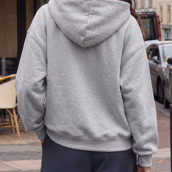 Hoodies Half Zip Fuzzy Fleece Sweatshirts - Fisoew