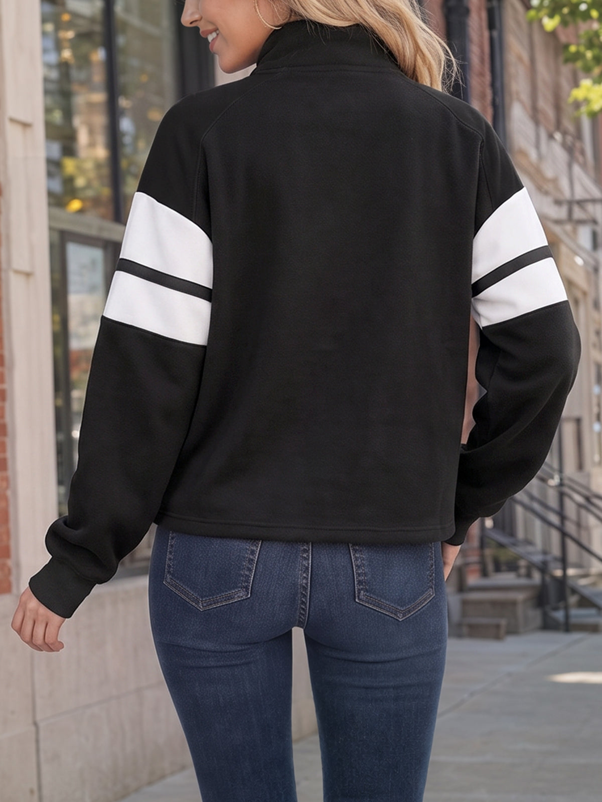 Zip Up Oversized Fleece Jacket - Fisoew