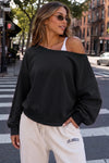 Reversible Wrap Long Sleeve Sweatshirt - Fisoew