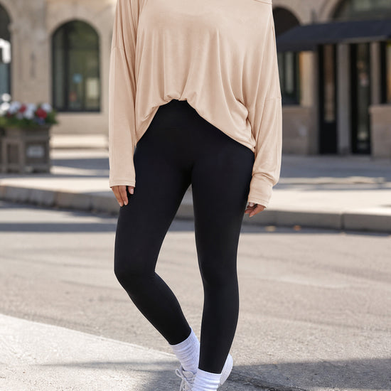 Off Shoulder Solid Long Sleeve T-Shirts - Fisoew