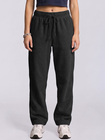 Sherpa Sweatpants Wide Leg Fleece Thermal Pants