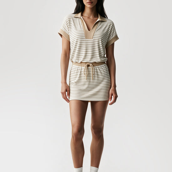 Striped Sweatshirt Skirt 2 Piece Outfits - Fisoew