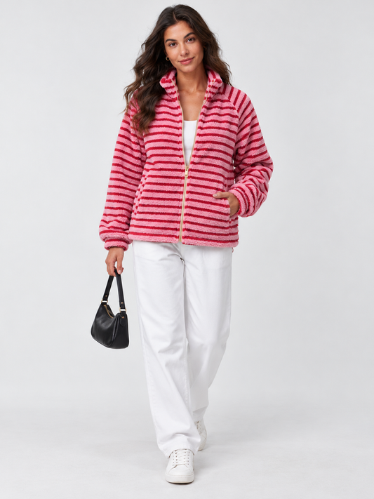 Striped Sherpa Jacket