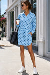 Polka Dot Crop Tops With Skirt Sets