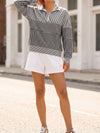 Striped Half Zip Sweatshirts