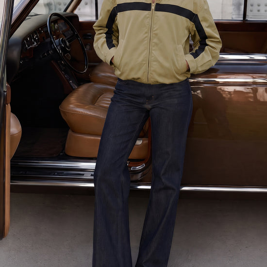 Lightweight Crop Color Block Jacket - Fisoew