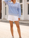 Striped Half Zip Sweatshirts