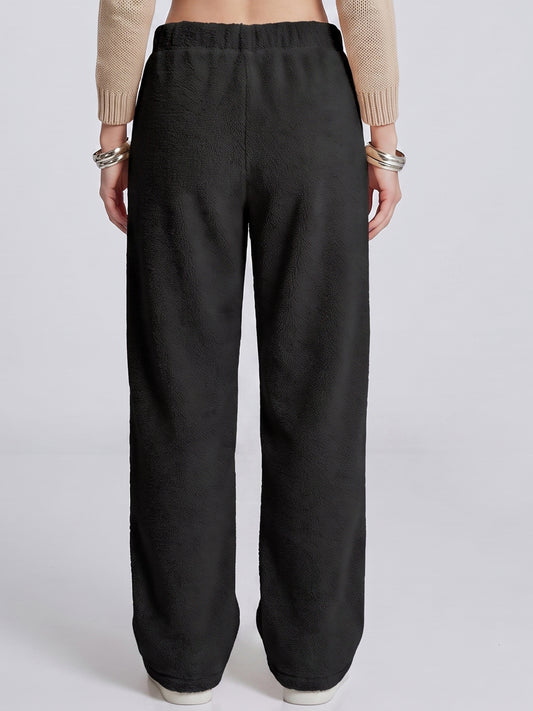 Sherpa Sweatpants Wide Leg Fleece Thermal Pants