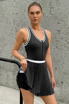 Fisoew Women's Black Tennis Mini Dress - Fisoew