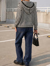 Striped Zip Up Hoodie Long Sleeve Hoodies