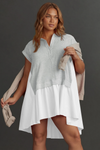 Fisoew Women's Grey Oversized Patchwork Mini Dress - Fisoew