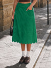 Ruffle Hem With Pocket Hight Waist Skirts