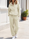 Windbreaker Jacket With Elastic Waist Pants Set