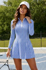 Plaid A-line with Built-In Mini Dresses