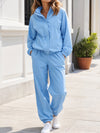 Windbreaker Jacket With Elastic Waist Pants Set