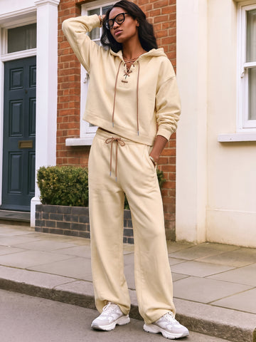 Long Sleeve Hoodies With Drawstring Pants Sets