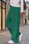 Casual Solid Hight Waist Wide Leg Pants