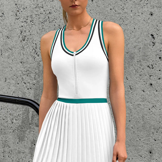 Fisoew Women's White Tennis Mini Dress - Fisoew