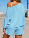 Off Shoulder Tops With Short Solid Sets