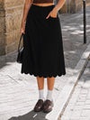 Ruffle Hem With Pocket Hight Waist Skirts