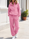 Windbreaker Jacket With Elastic Waist Pants Set