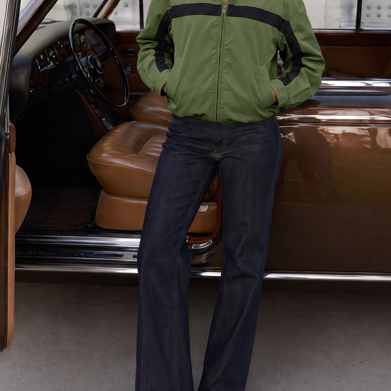Lightweight Crop Color Block Jacket - Fisoew