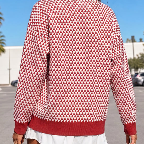 V Neck Button Knit Cardigan - Fisoew