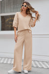 Fisoew Women‘s Khaki 2 Piece Loose Workout Tracksuit Sets - Fisoew