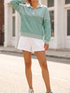 Striped Half Zip Sweatshirts