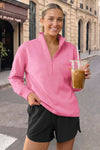 Mock Turtleneck Half Zip Sweatshirts - Fisoew