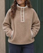 Pocket Side Fuzzy Fleece Warm Pullover