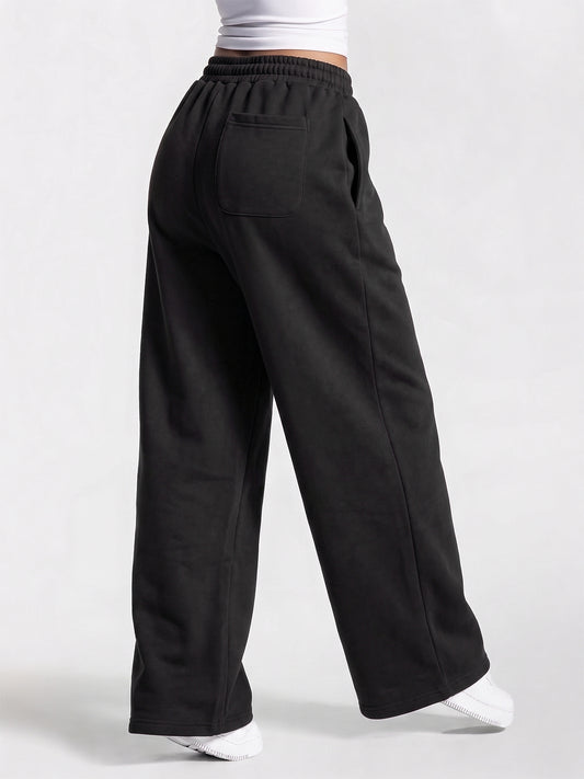Baggy Elastic Waist Wide Leg Track Pants